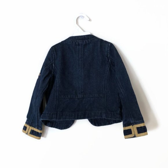 Denim jacket with gold embellishments - Picture 2 of 7